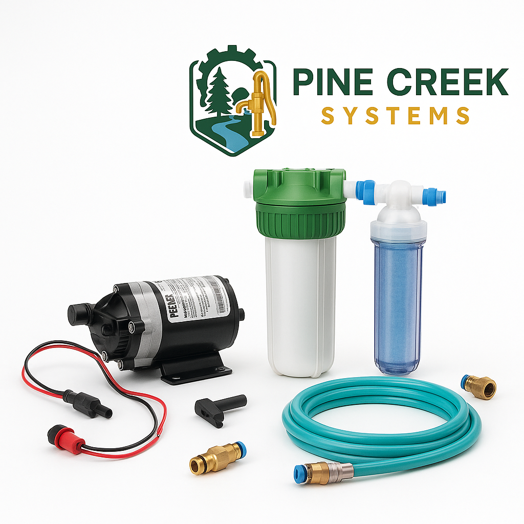 Window Cleaning Pump + DI Filtration Kit