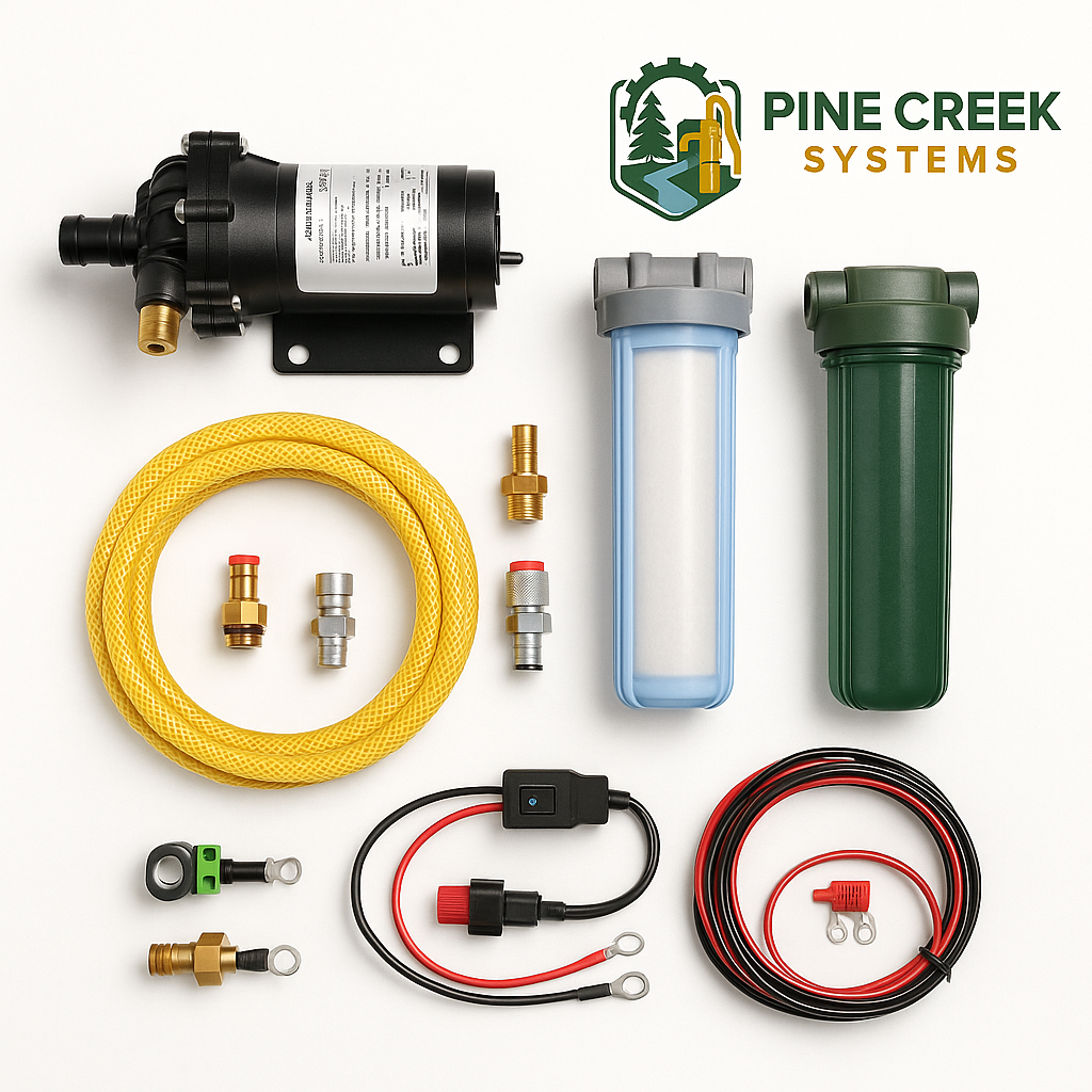 Window Cleaning Pump + DI Filtration Kit